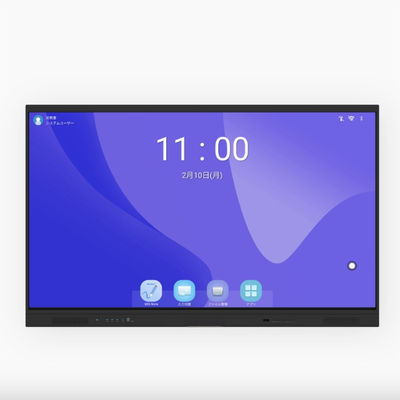 Panel inteligente interactivo de 86 pulgadas con certificación Google EDLA Android 13 con sistema de disfrute incorporado ranura OPS cámara opcional y soporte móvil