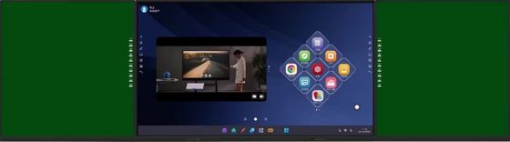Tablero inteligente de 75 pulgadas con tableros laterales interactivos grabables para la escuela