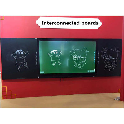Tablero inteligente de 75 pulgadas con tableros laterales interactivos grabables para la escuela