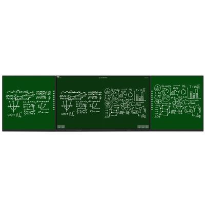 Tablero inteligente de 75 pulgadas con tableros laterales interactivos grabables para la escuela