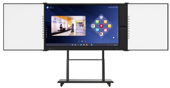 Pantalla IBoard 4K de 75 pulgadas con pizarras verde, negra, blanca, Android y PC plegable para educación