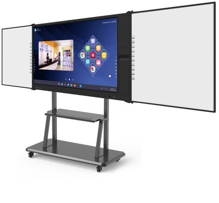 iBoard Factory Android 14 8+128G Panel plano interactivo con alto contraste 1200:1 y velocidad del cursor 100 puntos/S 20 puntos de contacto compatibles con pantalla compartida Tabla blanca interactiva