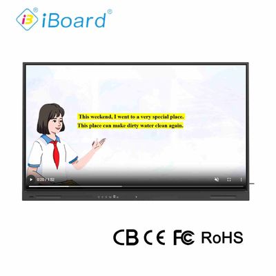 4K UHD Interactivo de panel plano de 55 pulgadas Smart TV con sistema Android actualizado Equipo de función de IA para reuniones de oficina en el aula
