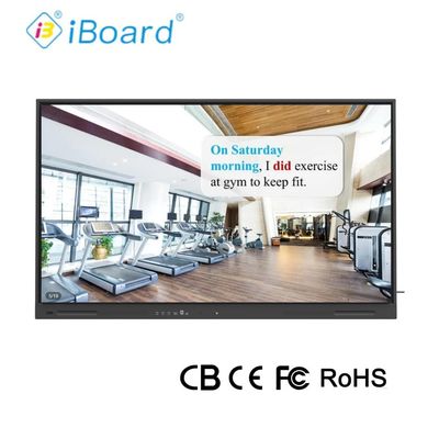 65 pulgadas 4K UHD Interactivo Smart TV de panel plano con nuevo equipo del sistema Android para reuniones de oficina en el aula