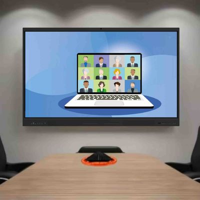 Pantalla interactiva de pizarra blanca con pantalla táctil de 65 pulgadas para educación, reuniones y colaboración