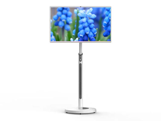 32 pulgadas FHD Android 13 8+128gb Smart TV de 8 núcleos en ruedas control remoto pantalla táctil monitor con batería 13MP cámara portátil TV giratoria