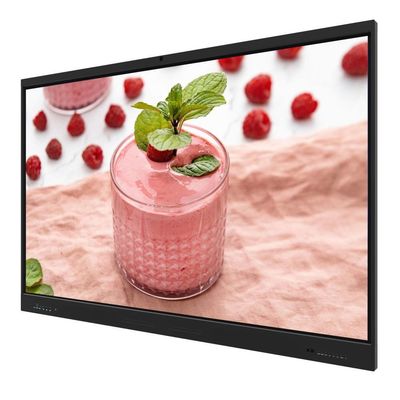 Monitor de pantalla táctil interactiva de 86 pulgadas Android 14 8+128G con altavoz, cámara, micrófono, sensor de luz, software incorporado, Wifi, presentación inalámbrica desde Pad, teléfono, portátil