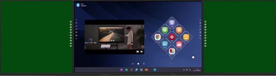 IBoard 4K Display de 75 pulgadas con tableros laterales interconectados Verde Negro Blanco Color Android Sistema Windows Plegable para educación