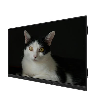 Panel plano interactivo 4K de 98 pulgadas Android 14 8+128gb Pantalla táctil inteligente digital Android OPS Soporte móvil opcional para aulas y reuniones
