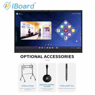 Display táctil interactivo de pizarra de 75 pulgadas con LED y sistema dual Android Windows