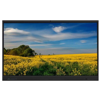 Pantalla táctil interactiva de montaje de pared 75 pulgadas con tipo C USB HDMI VGA RJ45 Interfaz Software de reunión de enseñanza