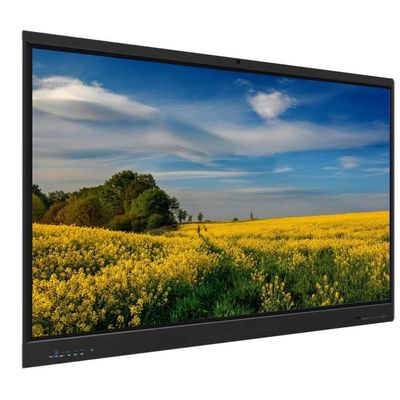 Pantalla táctil interactiva de montaje de pared 75 pulgadas con tipo C USB HDMI VGA RJ45 Interfaz Software de reunión de enseñanza