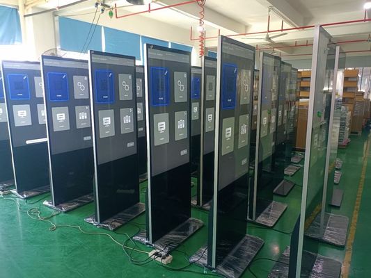 Venta al por mayor con escaneo de pedidos 23.8 pulgadas 27 pulgadas 32 pulgadas Display de señalización digital de pie de piso de publicidad Quiosco de pie de piso Toque capacitivo con sistema Android o Windows