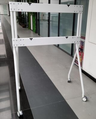Soporte de TV móvil de aluminio con capacidad para 200 kg y ruedas para pizarras interactivas de 55 a 110 pulgadas