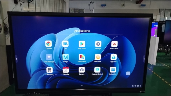 19 años de fábrica al por mayor infrarrojos táctiles 20 puntos táctiles Monitor de pantalla táctil interactiva Bajo consumo de energía 178° Ángulo de visión Android 14 incorporado Pizarra interactiva Equipamiento educativo escolar