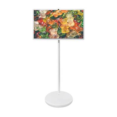 27 32 pulgadas Android 15 con cámara de micrófono móvil Stand para TV en el hogar Monitor de menú de mesa de reuniones
