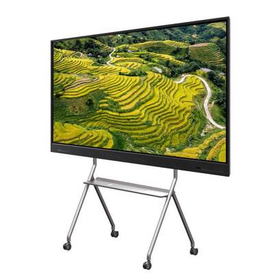 Panel interactivo de 55-98 pulgadas con resolución 4K, multitáctil y sistema dual para enseñanza y reuniones
