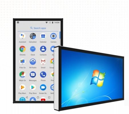 Pantalla táctil de señalización digital Quiosco de 55 pulgadas Android digital Stand Infrarrojo PCAP Toque Piso Pared Opcional Windows OPS Para Supermercado Oficina Comercial