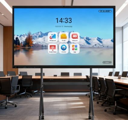 Fabricante original de alta calidad y venta caliente 4K Android DLED Panel interactivo Escuela pantalla táctil Smart Whiteboard OEM/ODM Tableros interactivos para la enseñanza escolar