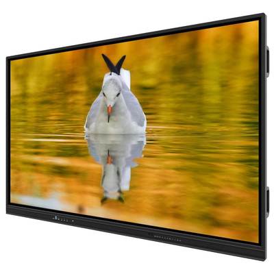 Pizarra interactiva LED con Android 14, táctil infrarrojo ultra fino y cámara y micrófono opcionales para escuelas y reuniones