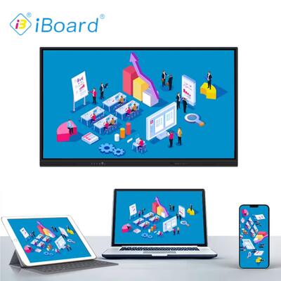 Pantalla plana táctil de pizarra interactiva iBoard de 98 pulgadas de alta calidad: solución de visualización premium para la enseñanza escolar y reuniones corporativas