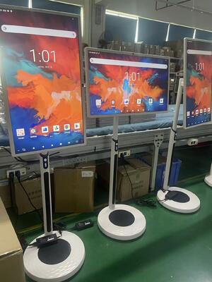 Televisión portátil inteligente de 32 pulgadas con pantalla táctil móvil Televisión Android inalámbrica con ruedas