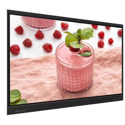Pantalla inteligente LCD de 75 pulgadas con resolución 4K y 50 puntos táctiles para pantalla plana interactiva