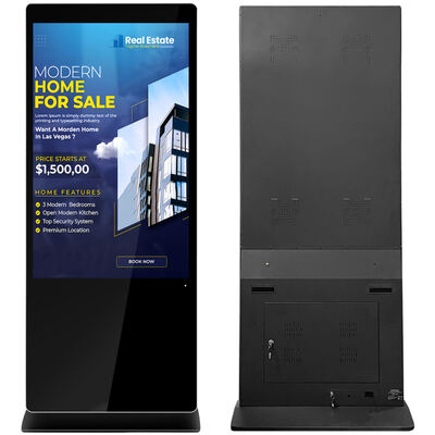 Display de alta calidad de publicidad pantalla táctil quiosco de 55 pulgadas Android digital de pie infrarrojo PCAP toque piso de pie pared opcional Windows OPS para el supermercado Oficina comercial