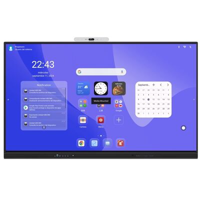 IBoard Tablero interactivo con puerto de datos USB Vidrio templado para salas de conferencias de reuniones