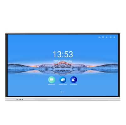 Tabla blanca interactiva de 86 pulgadas con pantalla 4K UHD y puntos de contacto 20/40 para aprendizaje colaborativo