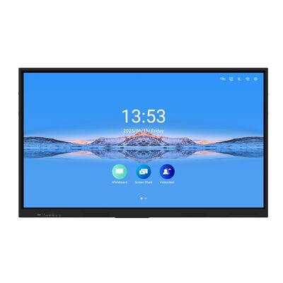 Tabla blanca interactiva de 86 pulgadas con pantalla 4K UHD y puntos de contacto 20/40 para aprendizaje colaborativo