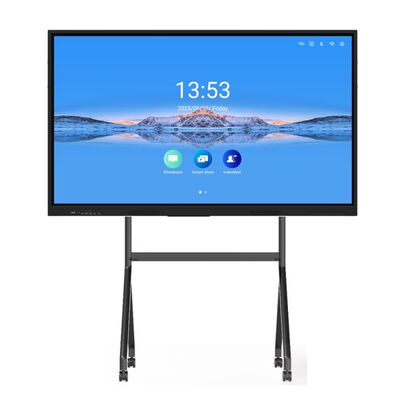 Tabla blanca interactiva de 86 pulgadas con pantalla 4K UHD y puntos de contacto 20/40 para aprendizaje colaborativo