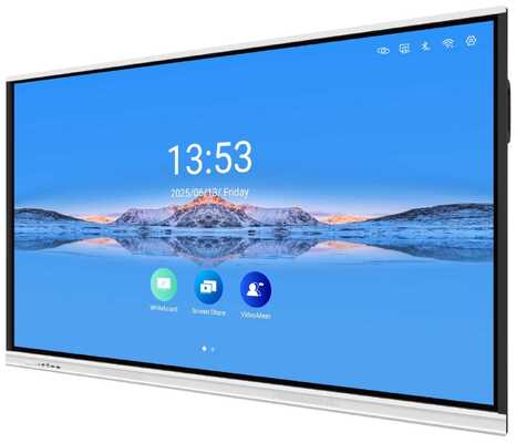Tabla blanca interactiva de 86 pulgadas con pantalla 4K UHD y puntos de contacto 20/40 para aprendizaje colaborativo