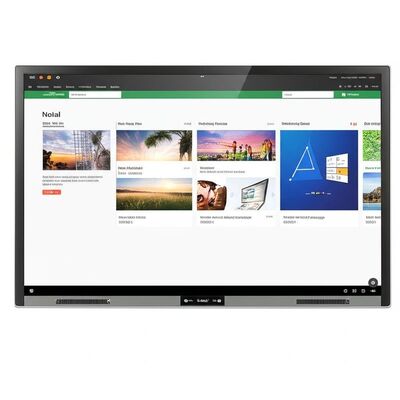 Tabla blanca interactiva portátil de 75 pulgadas con WiFi y software de enseñanza integrado