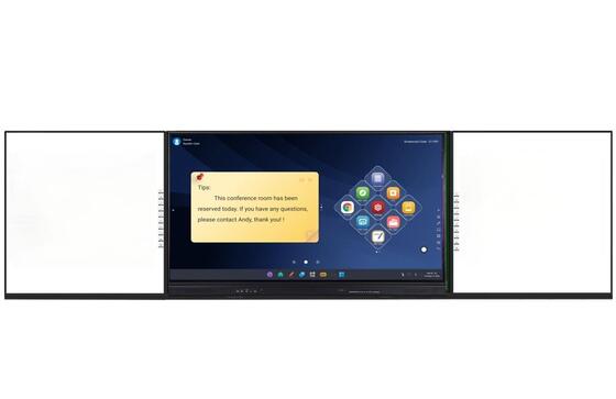 Panel plano interactivo 4K Ultra HD con 20 puntos táctiles y altavoces incorporados para educación