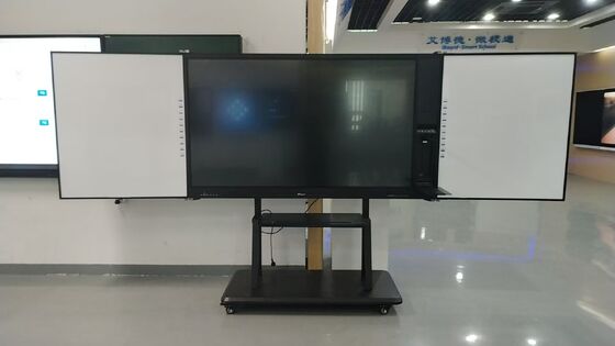 Panel plano interactivo 4K Ultra HD con 20 puntos táctiles y altavoces incorporados para educación