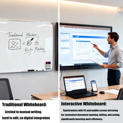 Pizarras Inteligentes Interactivas Táctiles de 65 75 85 100 Pulgadas 4K para Aulas, Pizarras Digitales, Pantallas Inteligentes Interactivas para Escuelas