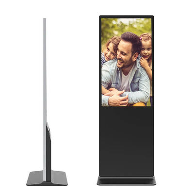 Señalización digital de pie libre con brillo de 500-2500 nits y pantalla LCD de 16,7M colores para publicidad en interiores