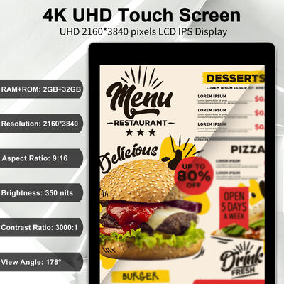Pantalla Digital Interactiva de Señalización de Piso de Pantalla Táctil Capacitiva Interior de 43 55 65 75 Pulgadas, Pantalla Publicitaria Comercial 4K
