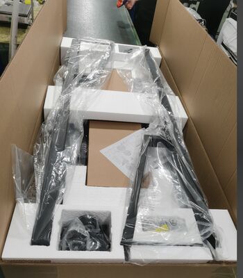 Estante de carro de televisión móvil ajustable en altura para pantallas de 65"-100"