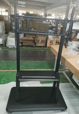 Estante de carro de televisión móvil ajustable en altura para pantallas de 65"-100"