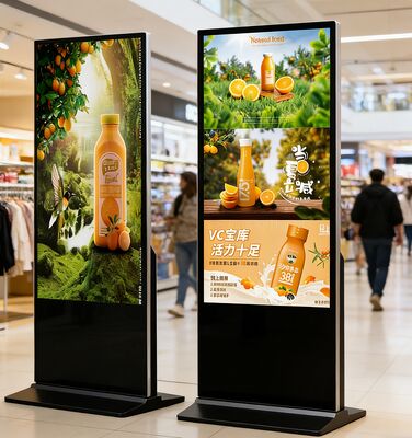 55/65/75 Pantalla táctil LCD para interiores Totem de publicidad quiosco vertical CMS Software pantalla LED señalización digital y pantallas