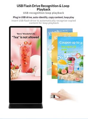 Señalización digital con ángulo de visión >178° y temperatura de almacenamiento de -20°C a 60°C con CMS basado en la nube o local