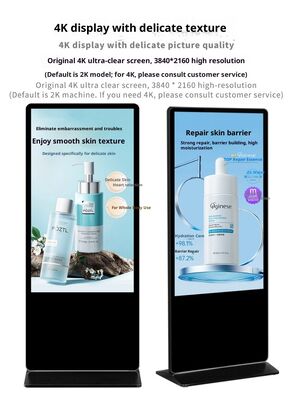 43 50 55 pulgadas de pie comercial de pantalla LCD de publicidad pantalla táctil monitor de señalización digital quiosco