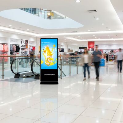 43/55 HD Quiosco de publicidad interior vertical pantalla LCD táctil interactiva señalización digital