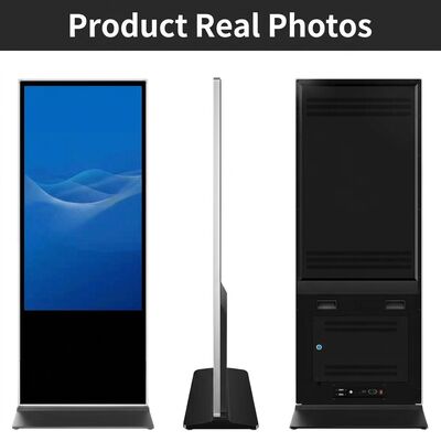 Pantalla Digital de 43 pulgadas en modo negro con gestión remota de contenido y tamaño de pantalla personalizado para una visualización publicitaria mejorada