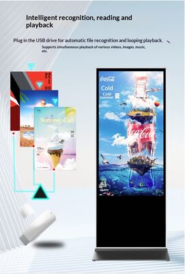 49 Inch LCD Screen Digital Signage with Wall Mounted or Free Standing Installation and I3/I5/I7 CPU Optional for Corporate Lobbies