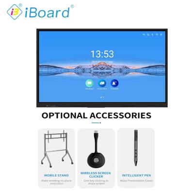 Pantalla táctil interactiva de 65 pulgadas Software básico de escritura del sistema Android con función de IA Costos más baratos Función potente