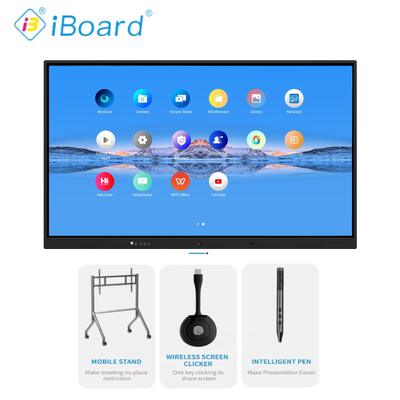 75 pulgadas Interactivo de panel plano Sistema básico de Android Software de escritura con función de IA Costos más baratos Función potente