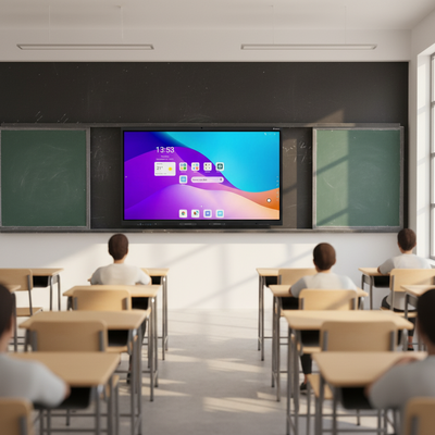 Pizarra blanca inteligente Iboard 4K de 75 pulgadas con 20 puntos táctiles para enseñanza y reuniones